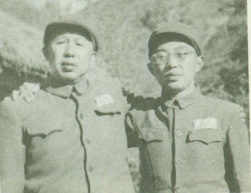 1953年，王新亭與王平在朝鮮