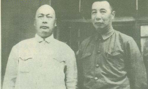 1949年，陳士榘和陳毅在南京華東軍政大學