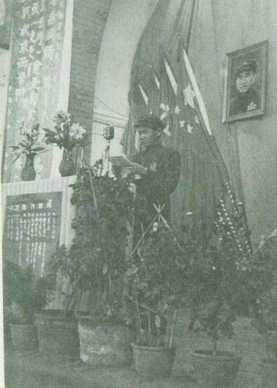 1951年10月，陳再道在河南首屆民兵代表會議上作報告